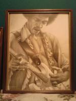 Edward Stafford - Jimmy Hendrix Portrait - Graphite